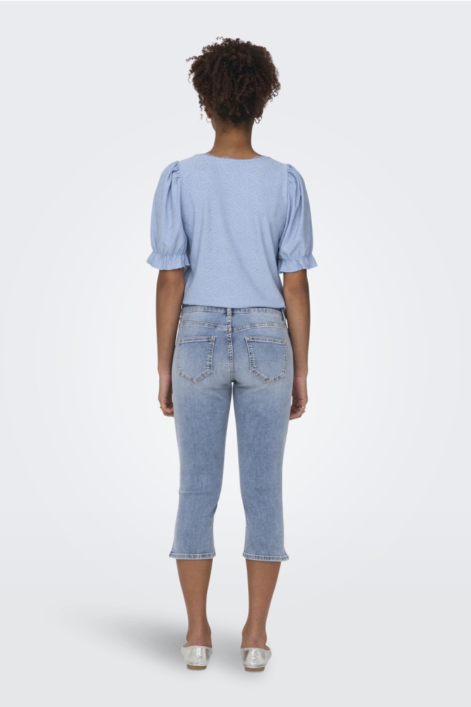 ONLBLUSH MW SLIT CAPRI DNM PIM NOOS 15344812 LIGHT BLUE DENIM